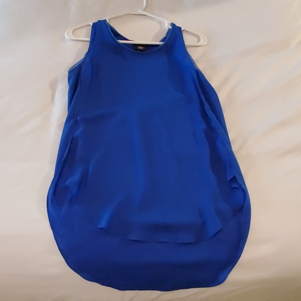 Blue high low shirt